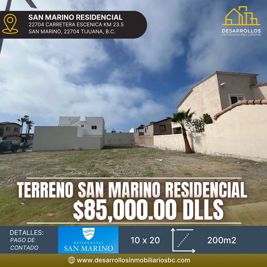 7.TERRENO SAN MARINO, PLAYAS DE TIJUANA