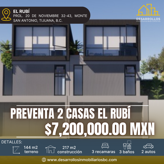 4. 2 CASAS EN EL RUBÍ, TIJUANA