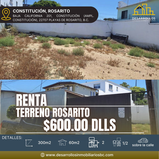 9.RENTA TERRENO CON OFICINA EN ROSARITO
