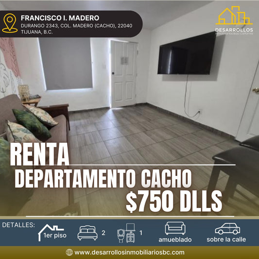 7.RENTA DEPARTAMENTO LA CACHO