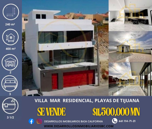 CASA EN VILLA MAR RESIDENCIAL, PLAYAS DE TIJUANA